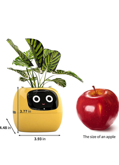 Smart Bloomie Bot – AI Interactive Pet Planter with Emotions & Gestures | Cute Robotic Flower Pot for Home, Office, or School Decor